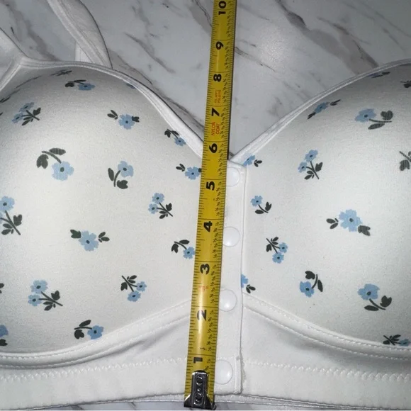 NWT Daisy Bra Size 3XL Womens Floral Cotton Blend Lined Wireless Bralette Bra - Picture 7 of 8